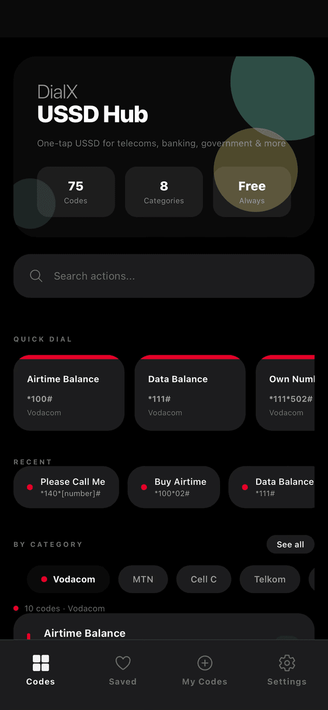 Dial-X app preview